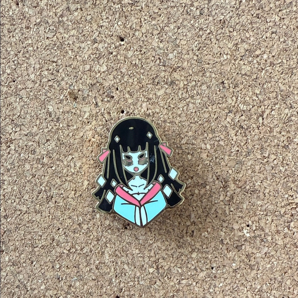 Pretty anime character enamel pin